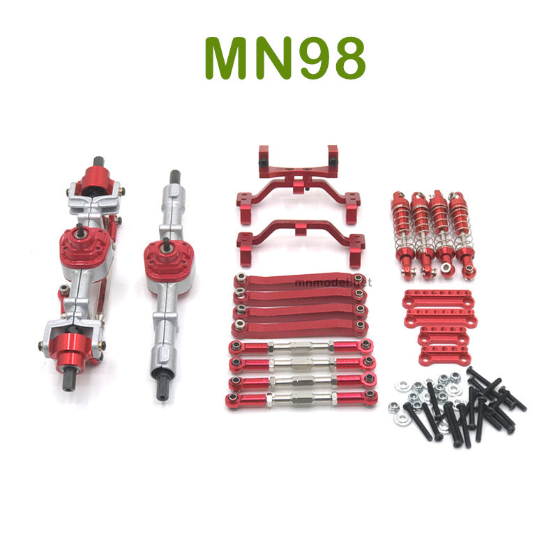 Upgrade MN MODEL MN98 RC Car parts Metal Parts kit red