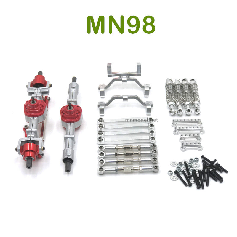 Upgrade MN MODEL MN98 RC Car parts Metal Parts kit silver