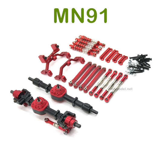 Upgrade parts For MN MODEL MN91 RC Racing Car Metal Parts kitblack and red