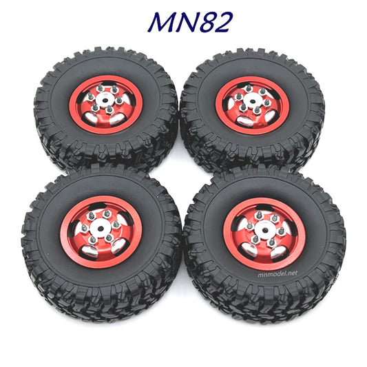 MN MODEL MN82 RC Car Upgrades Wheel Complete kit red