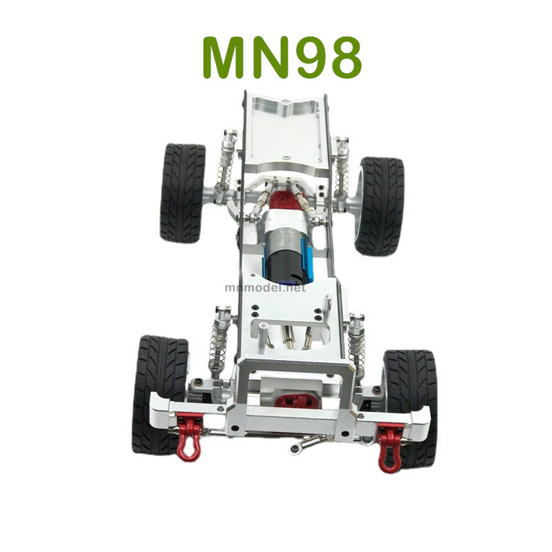 Upgrade MN MODEL MN98 RC Car parts Metal Car Body Kit with Wheel SILVER