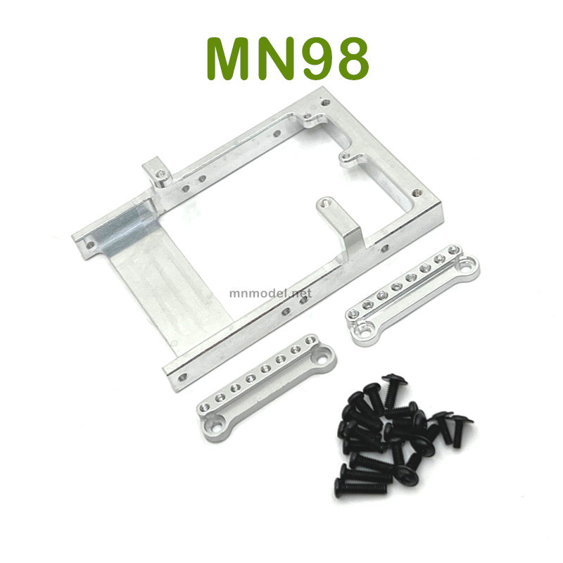 Upgrade MN MODEL MN98 RC Car parts Servo Holder and Shock Seat silver