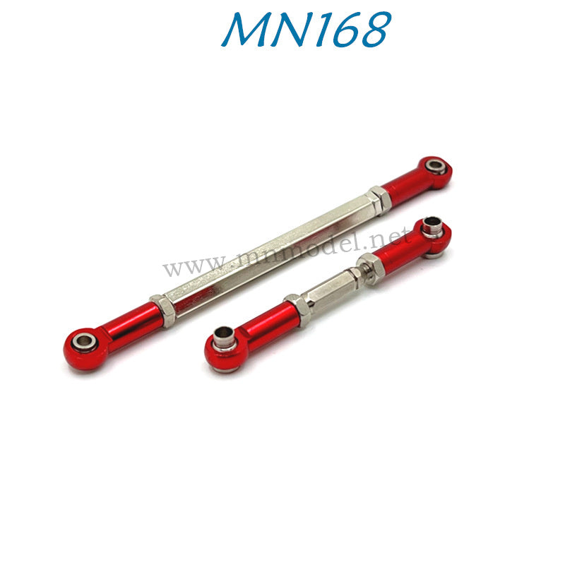 MN MODEL MN168 RC Car Upgrade Parts Metal Front Axle Steering Rod red