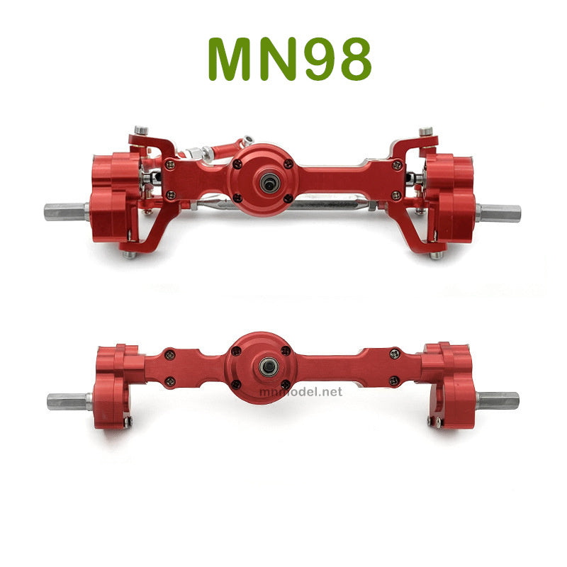 Upgrade MN MODEL MN98 RC Car parts Front and Rear Axle Assembly red