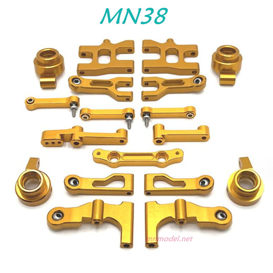 MN MODEL MN38 Upgrade part Metal Kit (Front and rear shock mounts not included) gold