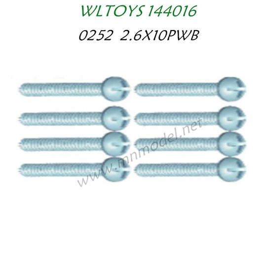 WLTOYS 144016 Parts 0252 Screw 2.6X10PWB-W5