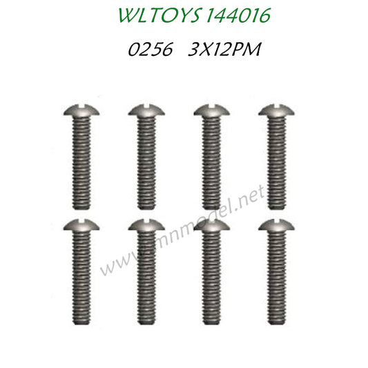 WLTOYS 144016 Parts 0256 Screw 3X12PM