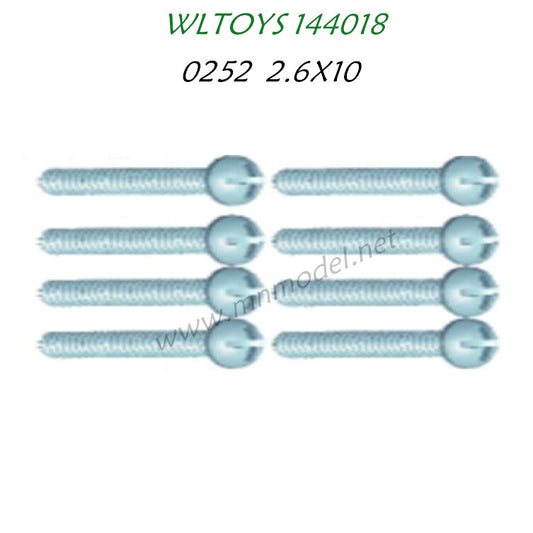 Wltoys 144018 Parts Screw 2.6X10PWB-W5 0252